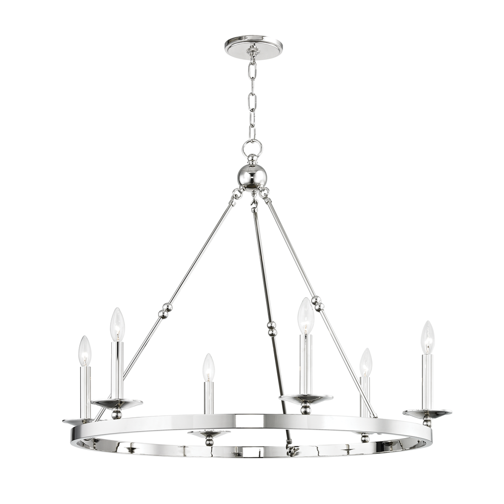 Allendale Chandelier | Hudson Valley Lighting - 3206-PN