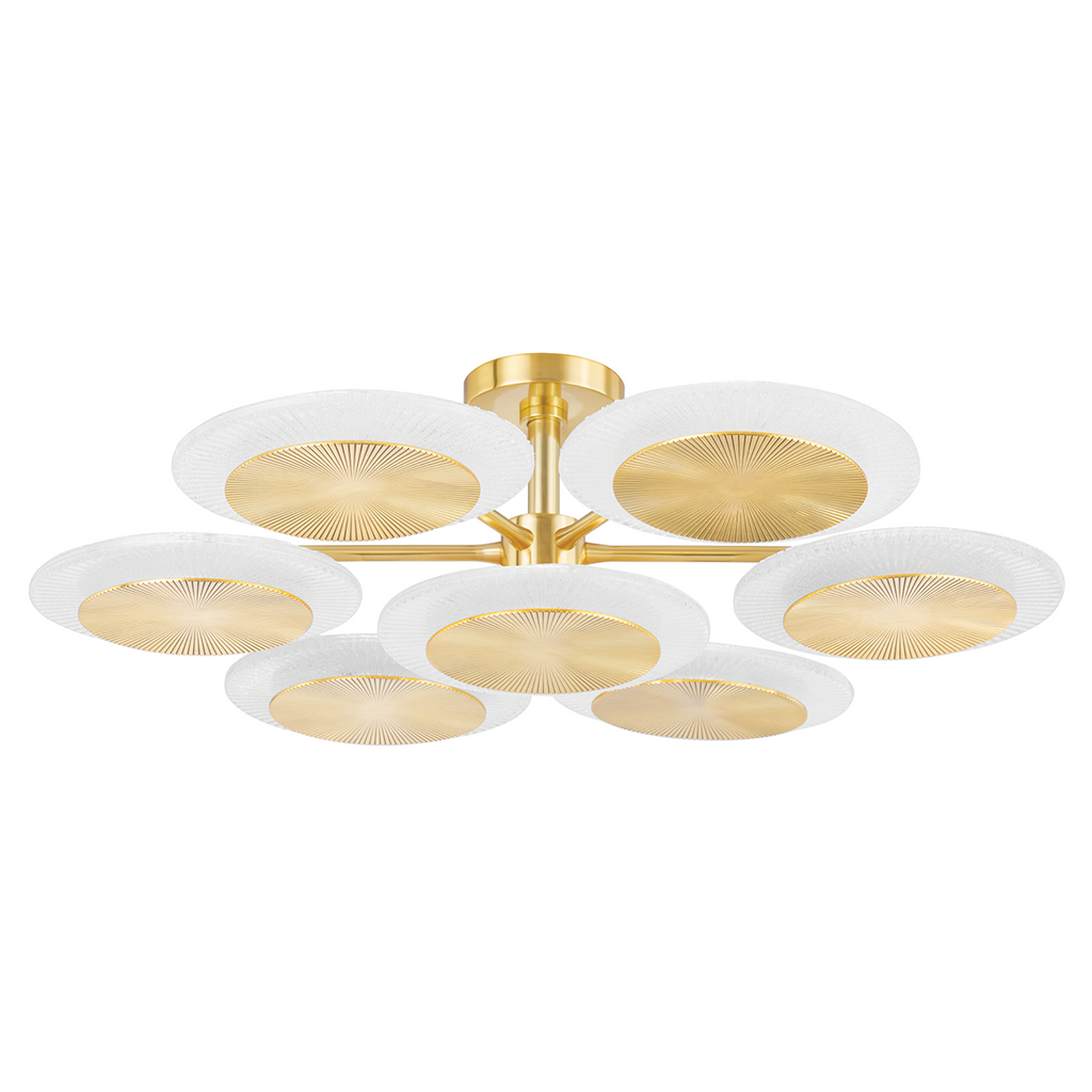 Topaz Semi Flush | Corbett Lighting - 328-38-Vpb