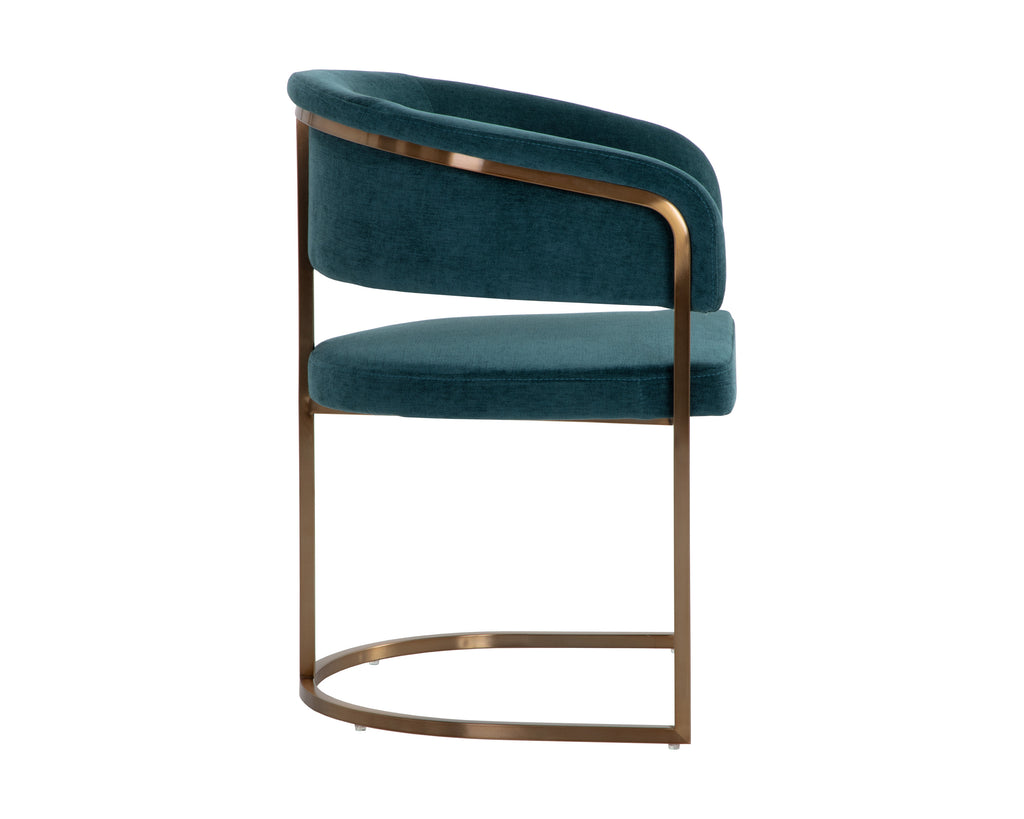 Marris Dining Armchair - Gold - Danny Teal | Sunpan Furniture - 109049