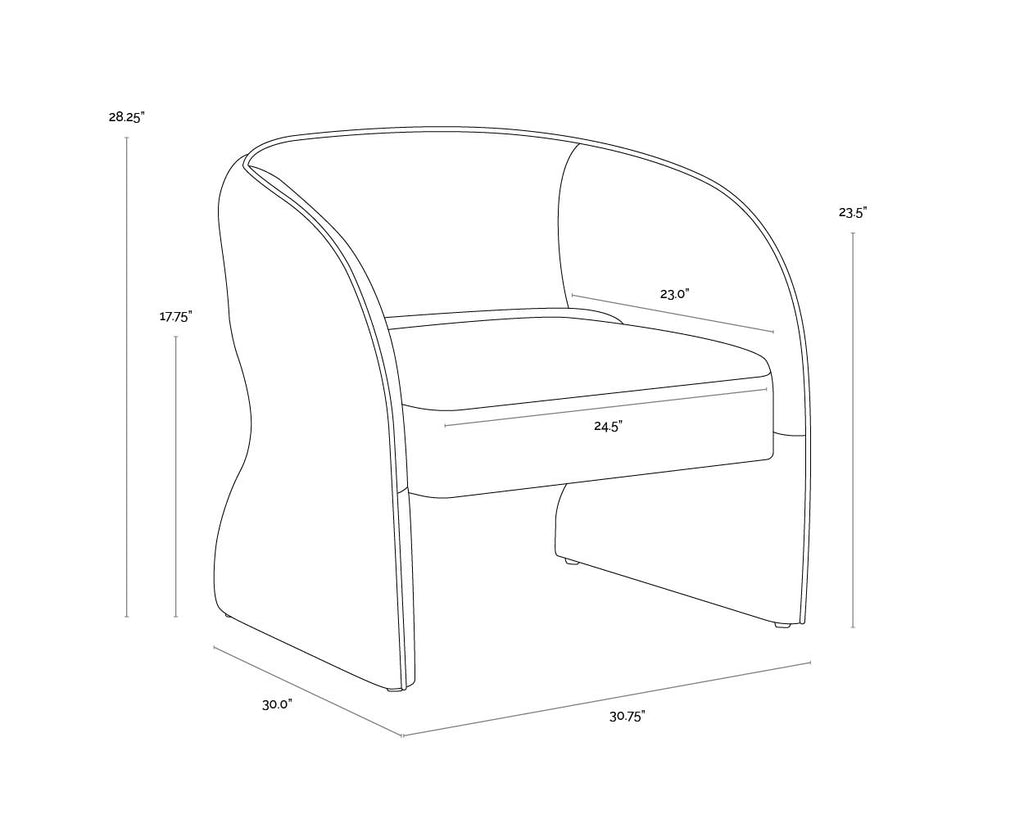 Rosalia Lounge Chair - Timeless Teal | Sunpan Furniture - 109582