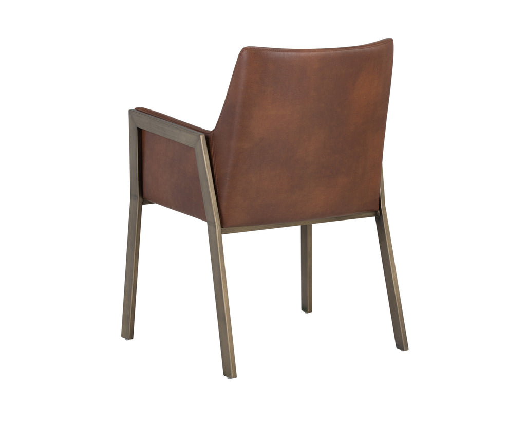 Bernadette Dining Armchair - Bravo Cognac | Sunpan Furniture - 105286