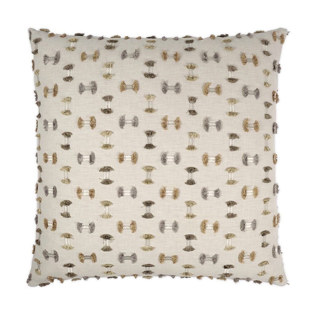 Frayed Decorative Throw Pillow - Travertine | DV Kap