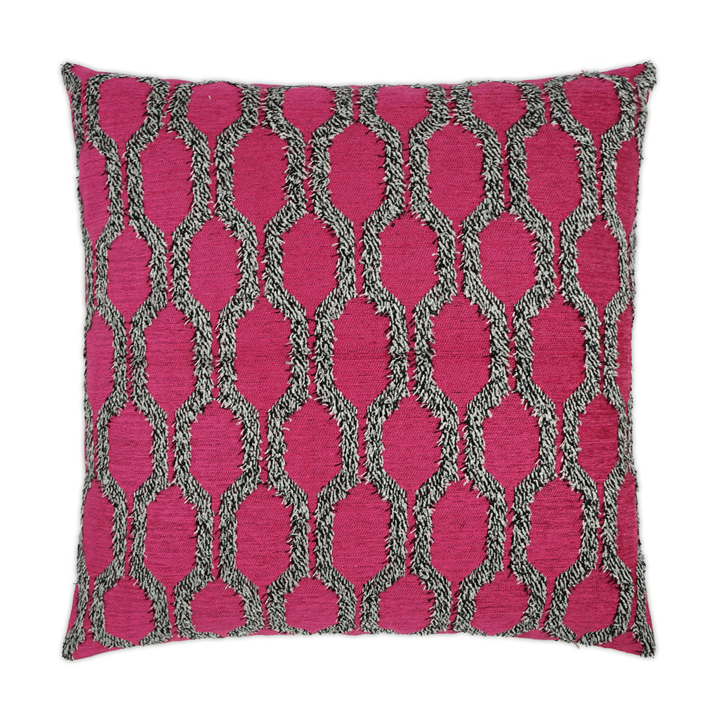 Fringed Decorative Throw Pillow - Fuchsia | DV Kap