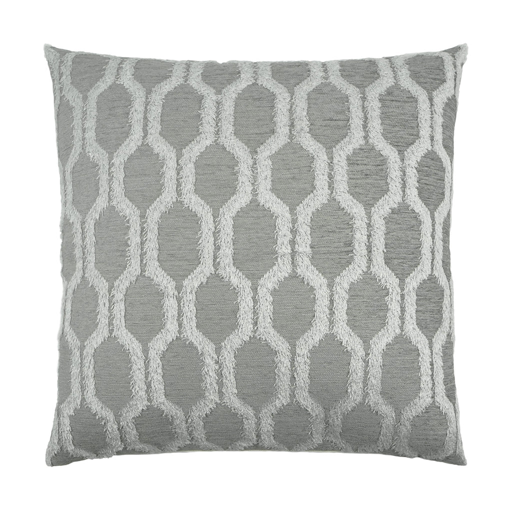 Fringed Decorative Throw Pillow - Platinum | DV Kap