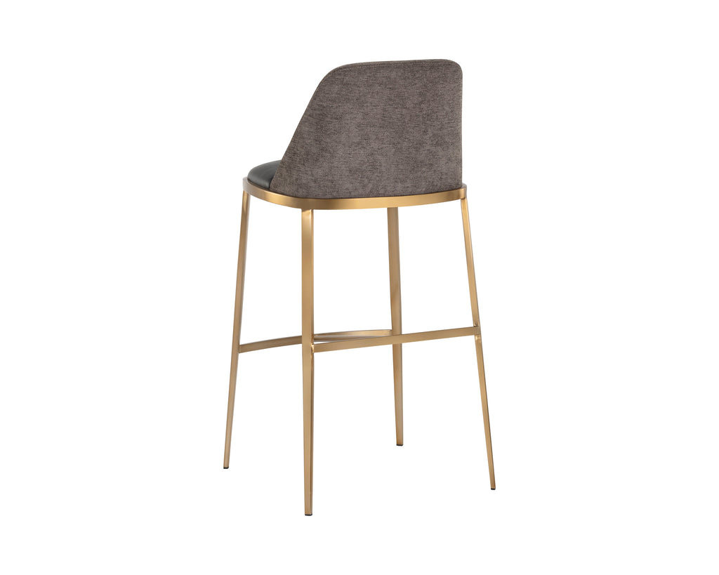 Dover Barstool - Bravo Portabella / Sparrow Grey | Sunpan Furniture - 107574