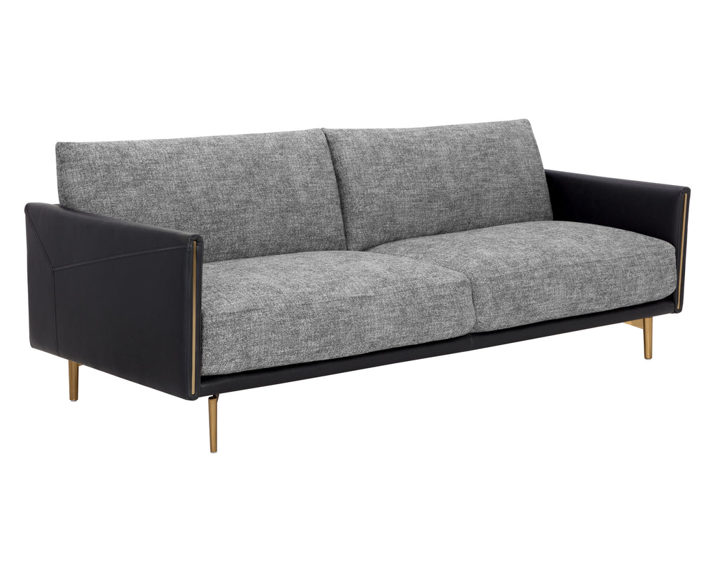 Ashi Sofa - Nash Zebra / Coal Black | Sunpan Furniture - 110996