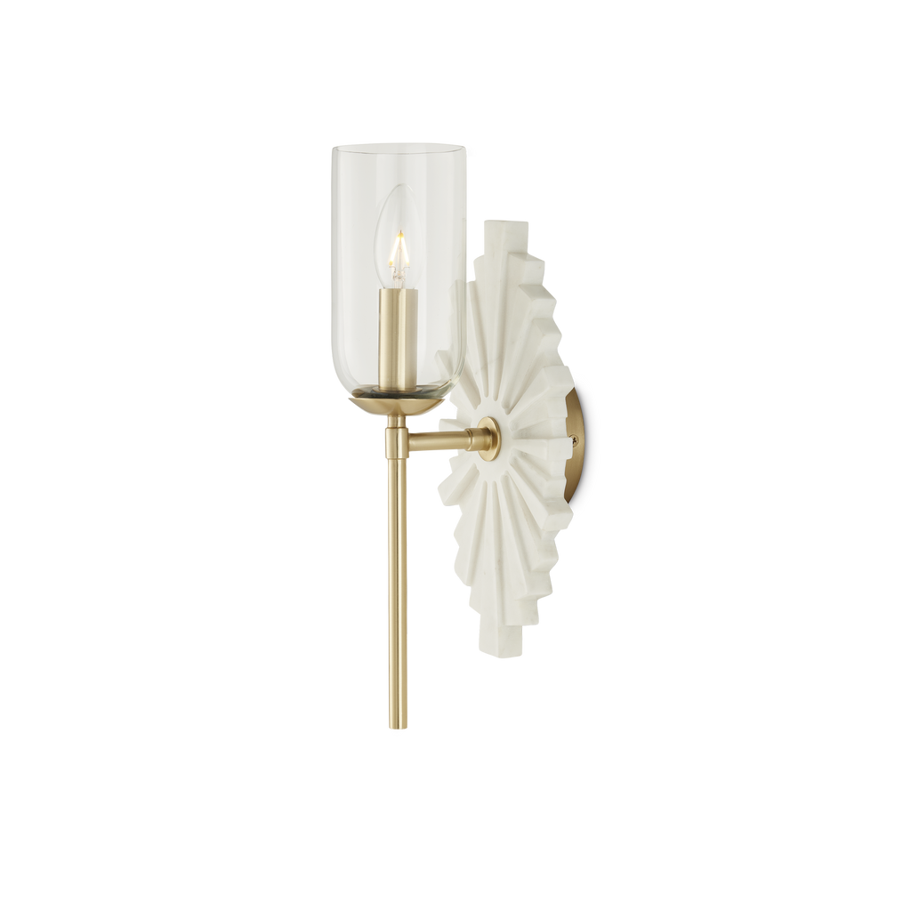 Currey & Co Benthos White Wall Sconce | 5800-0026