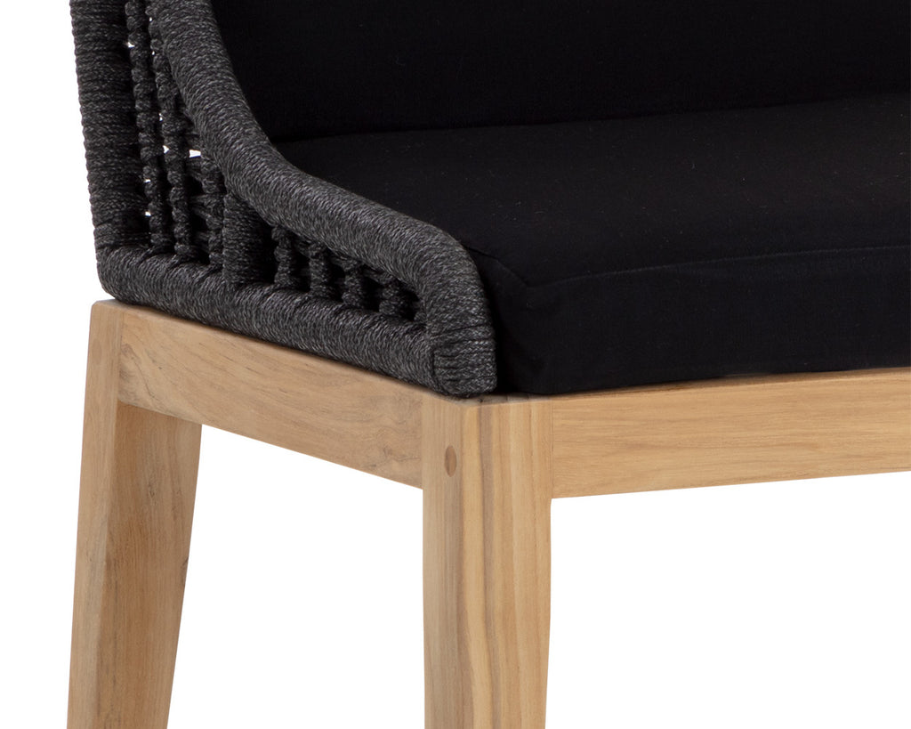 Sorrento Dining Chair - Natural - Arashi Black | Sunpan Furniture - 110963