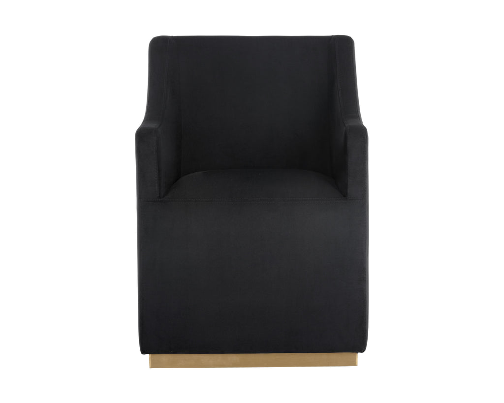 Zane Wheeled Lounge Chair - Abbington Black | Sunpan Furniture - 104982