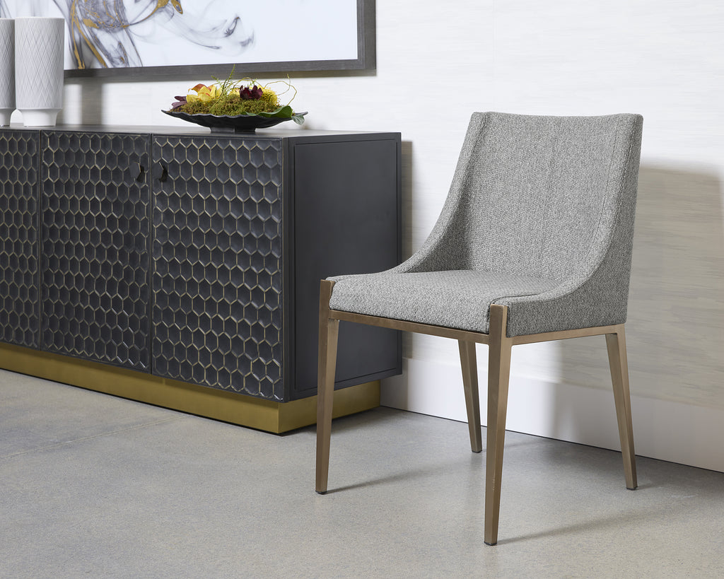 Dionne Dining Chair - Monument Pebble | Sunpan Furniture - 108508