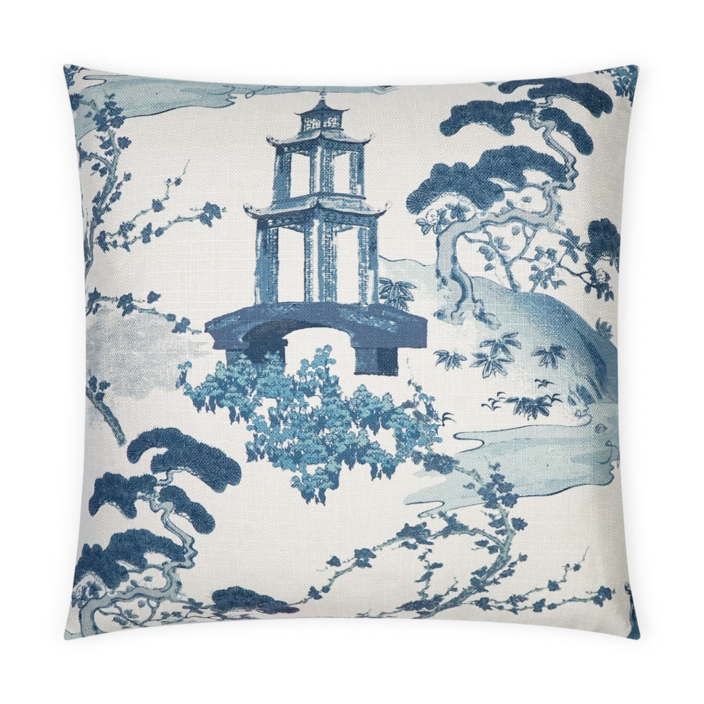 Sakura Decorative Throw Pillow - Indigo | DV Kap