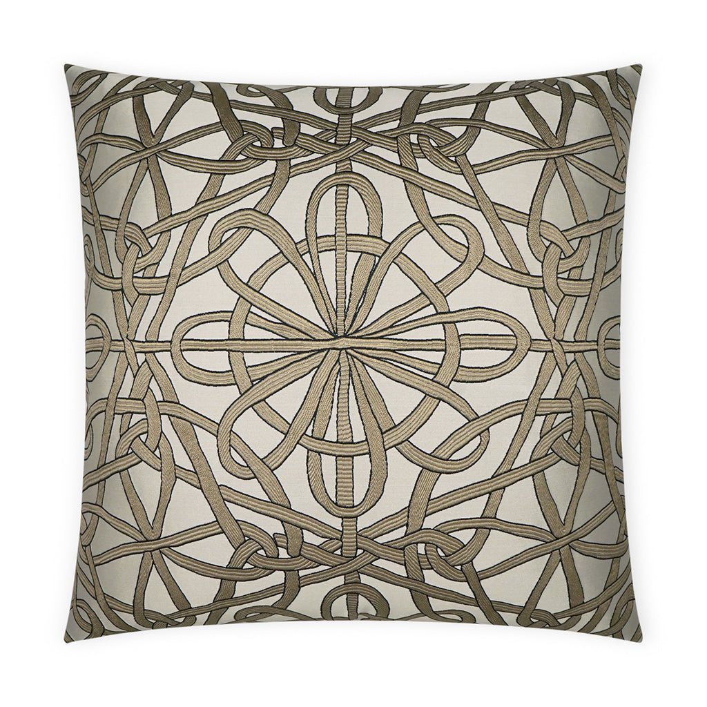 Slip Knot Decorative Throw Pillow - Taupe | DV Kap