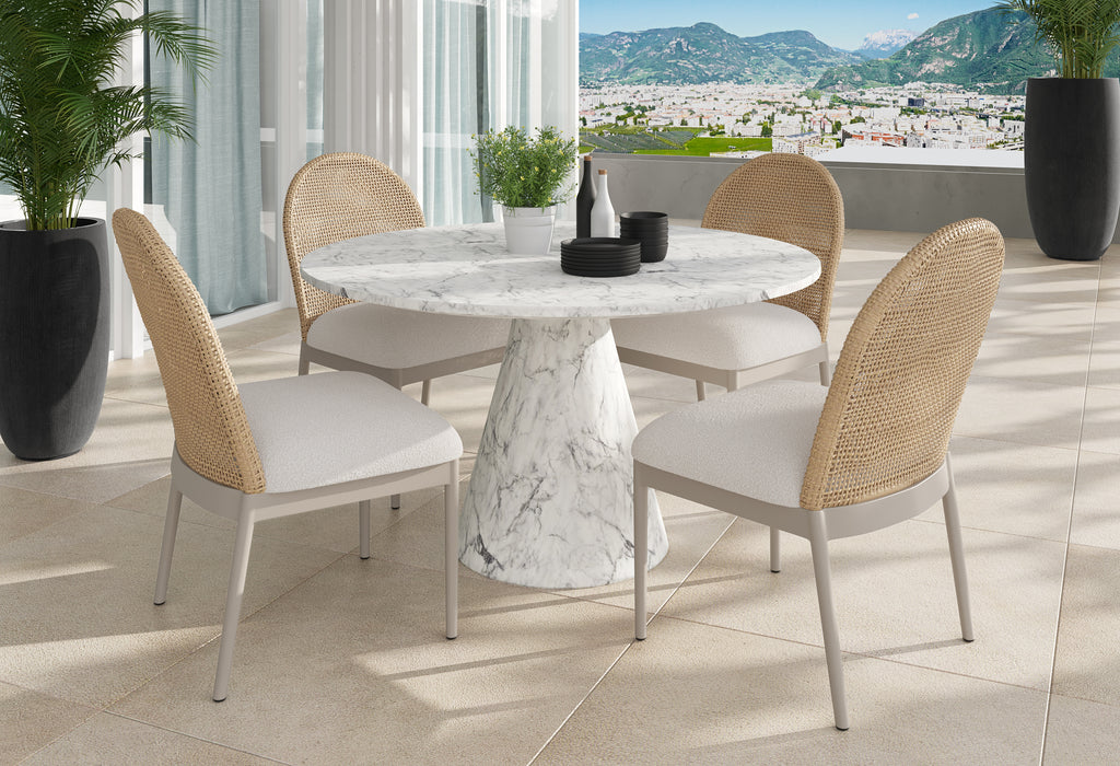 Calandri Dining Chair - Natural - Louis Cream | Sunpan Furniture - 111599