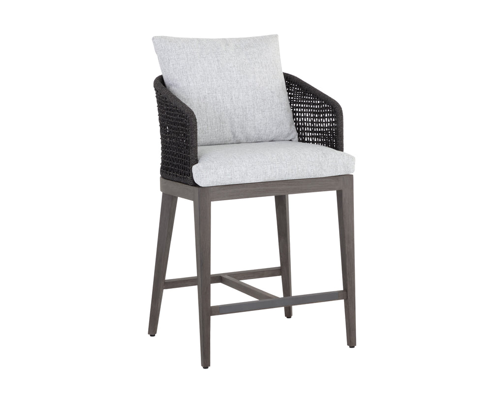 Capri Counter Stool - Smoke Grey - Copacabana Marble | Sunpan Furniture - 109527