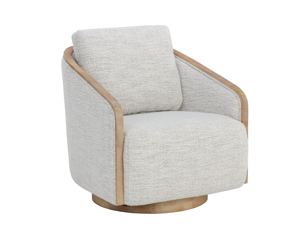 Tasia Swivel Lounge Chair - Merino Cotton | Sunpan Furniture - 109919