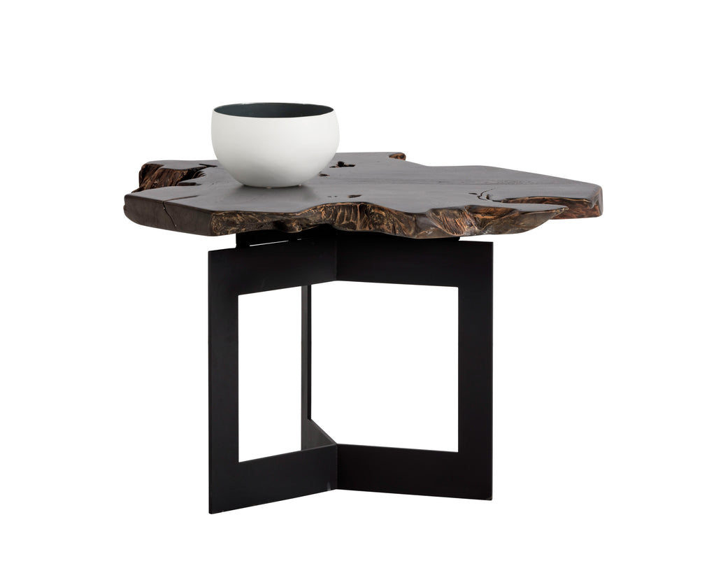 Wyatt Side Table - Black / Dark Brown | Sunpan Furniture - 102223