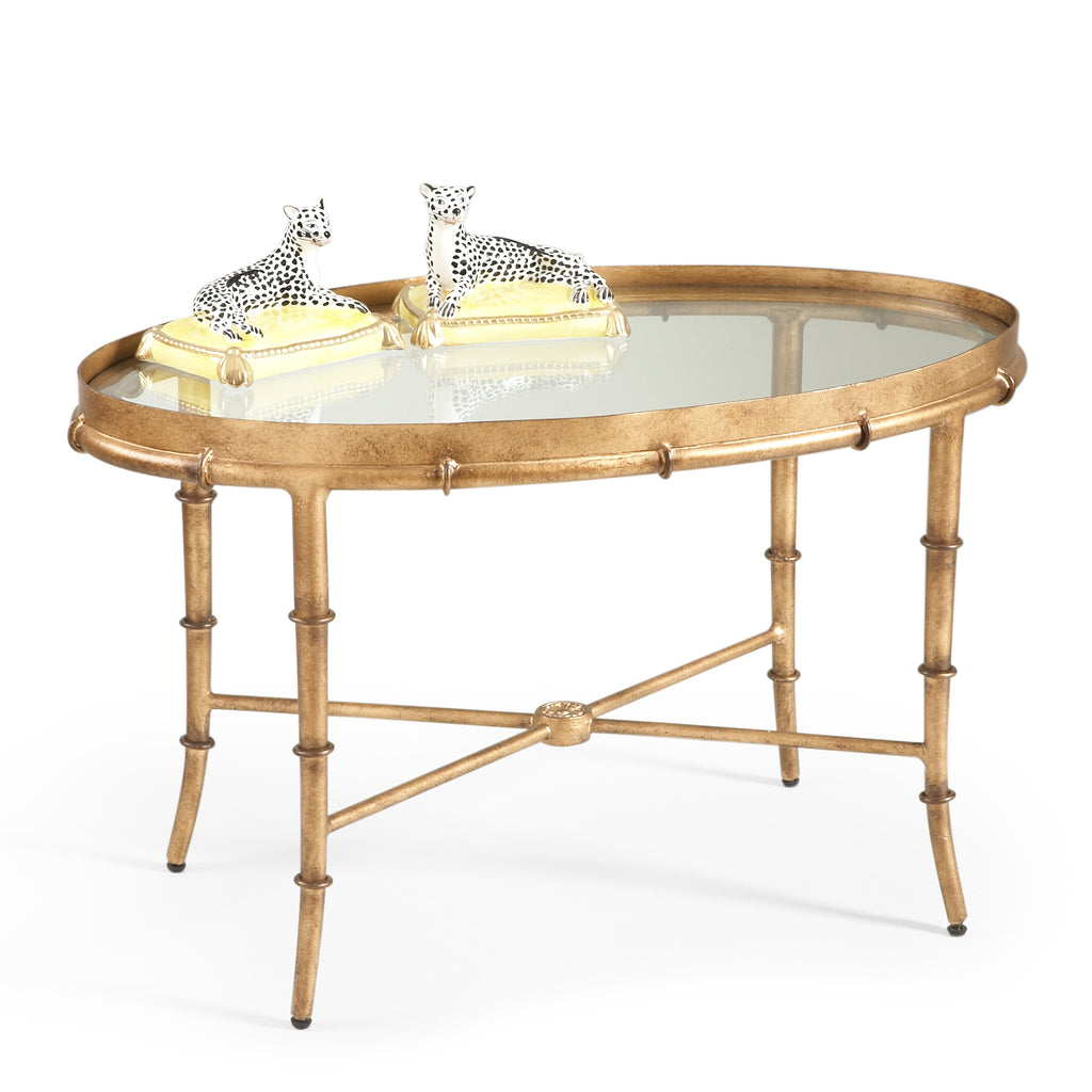 Gold Bamboo Cocktail Table | Chelsea Lighting - 380040