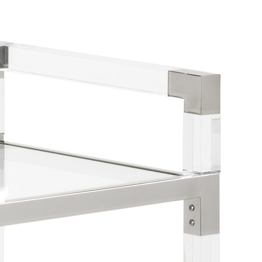 Acrylic Bar Cart - Nickel | Chelsea Lighting - 384791-BASE