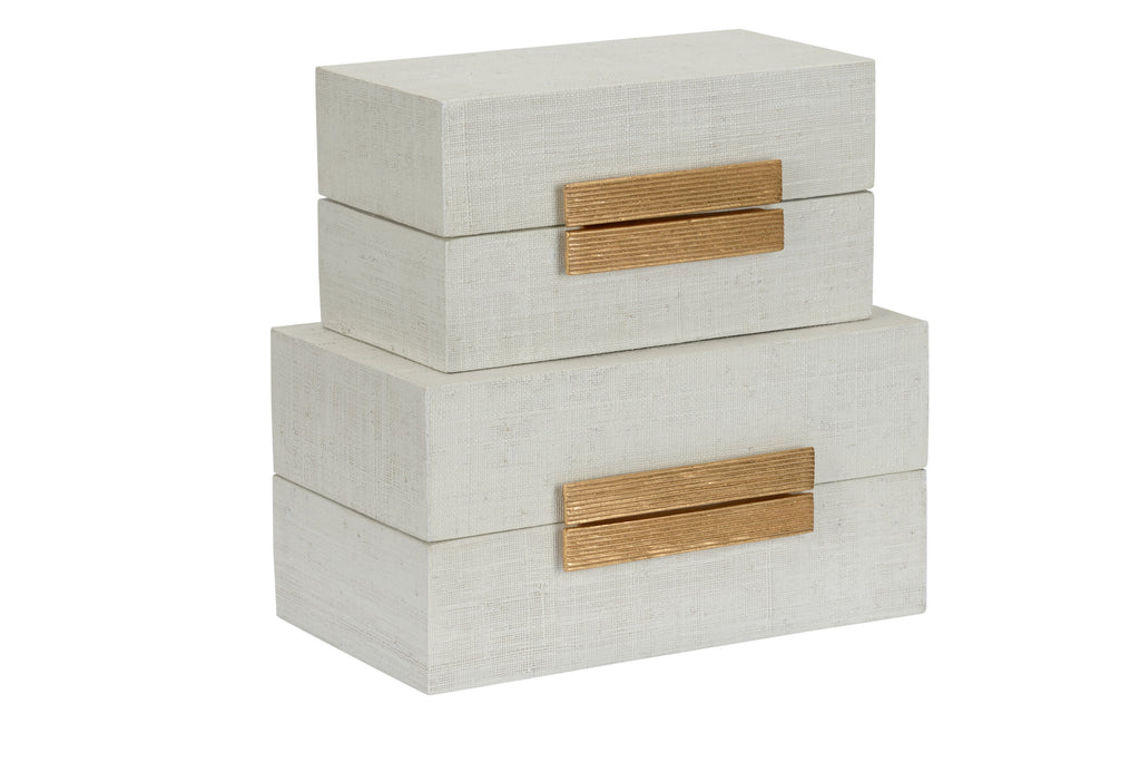 Raffia Boxes - White (S2) | Chelsea Lighting - 385491