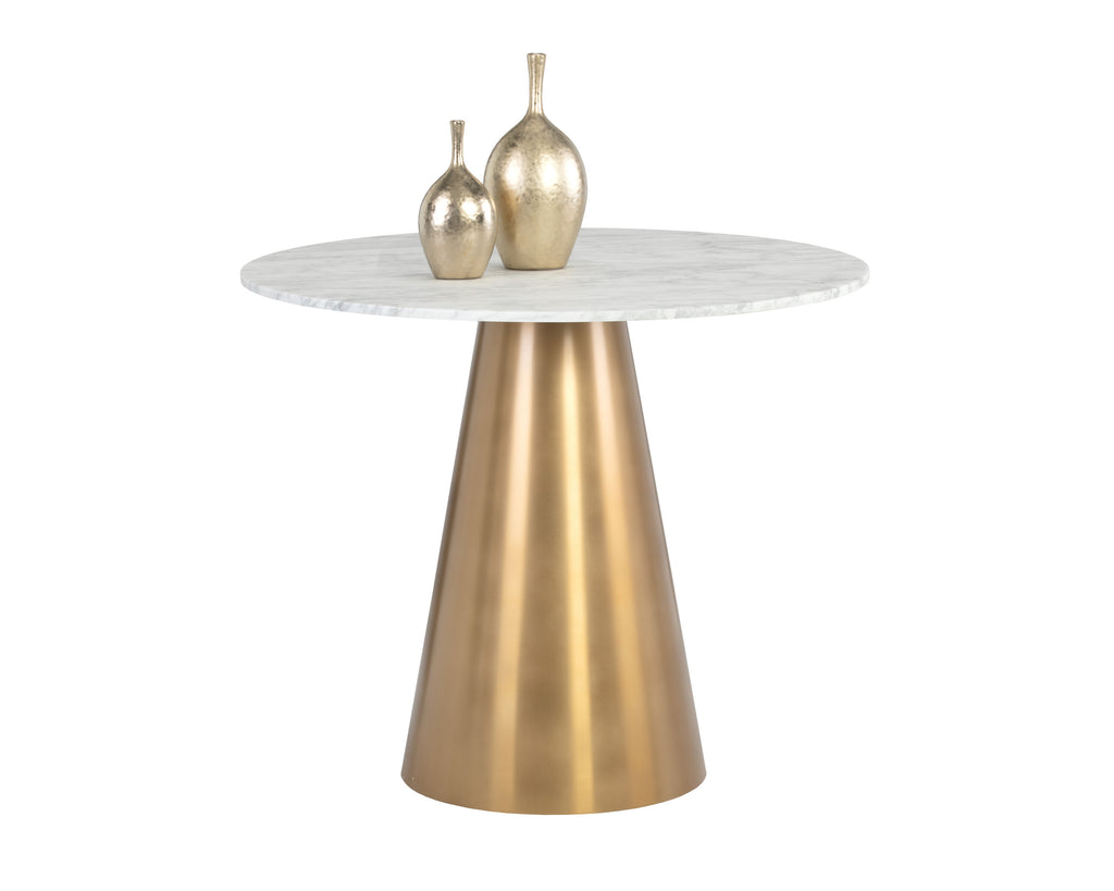 Damon Bistro Table - Gold - 35.5" | Sunpan Furniture - 104426