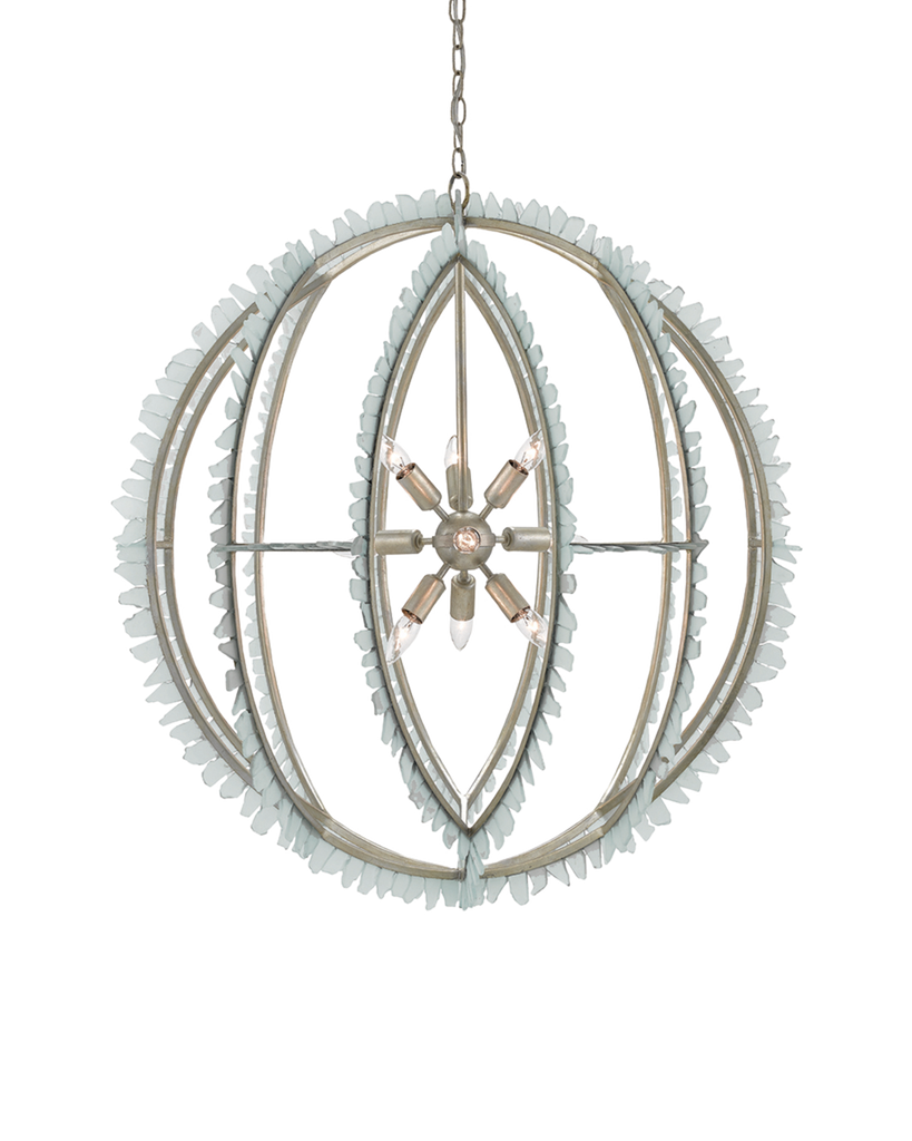 Currey & Co Saltwater Silver Orb Chandelier | 9000-0210