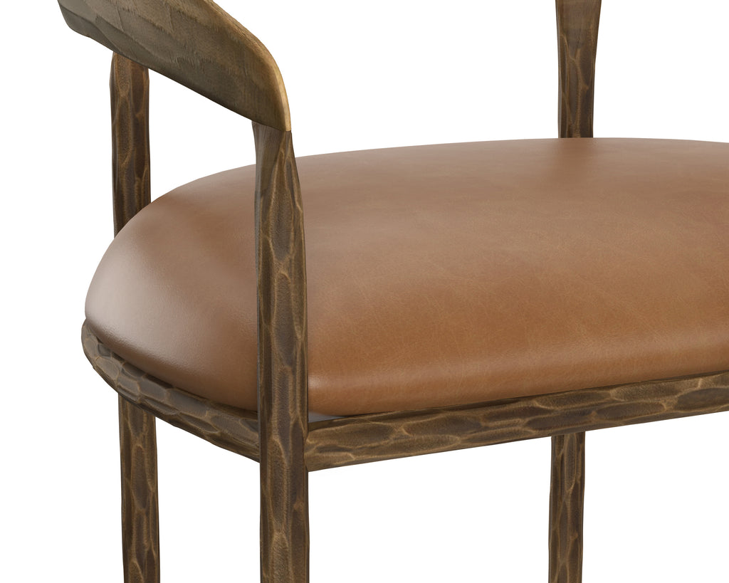 Zanatta Counter Stool - Tan Leather | Sunpan Furniture - 111796