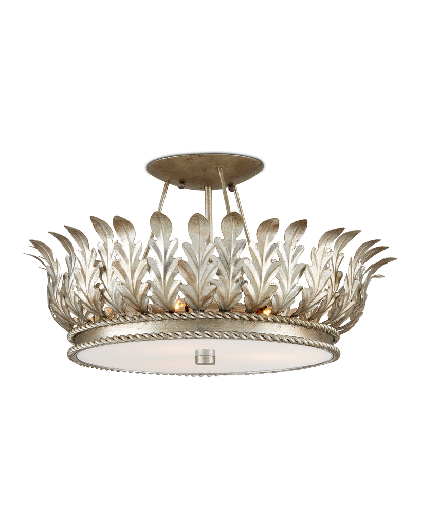 Currey & Co Biddulph Silver Semi-Flush Mount | 9000-0950