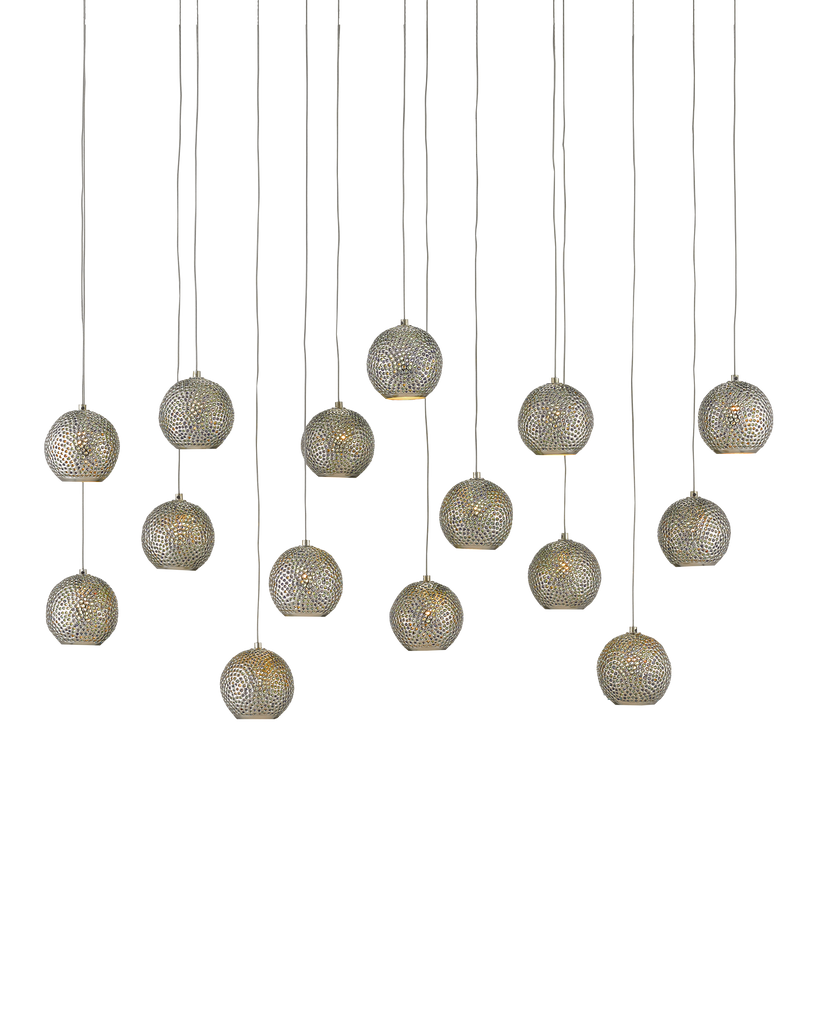 Currey & Co Giro 15-Light Linear Multi-Drop Pendant | 9000-0685