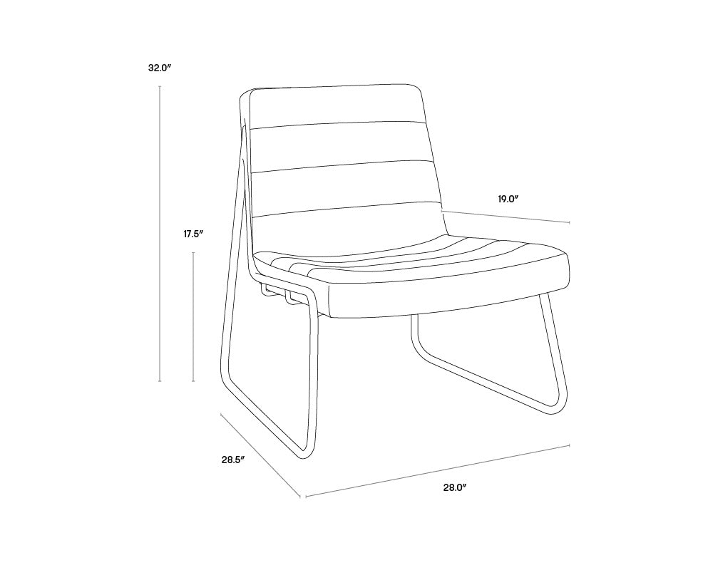 Anton Lounge Chair - Bravo Cognac | Sunpan Furniture - 104843