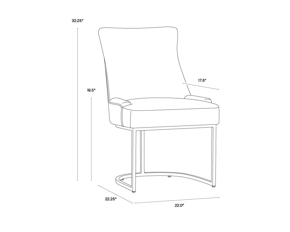 Florence Dining Chair - Piccolo Pebble | Sunpan Furniture - 102751