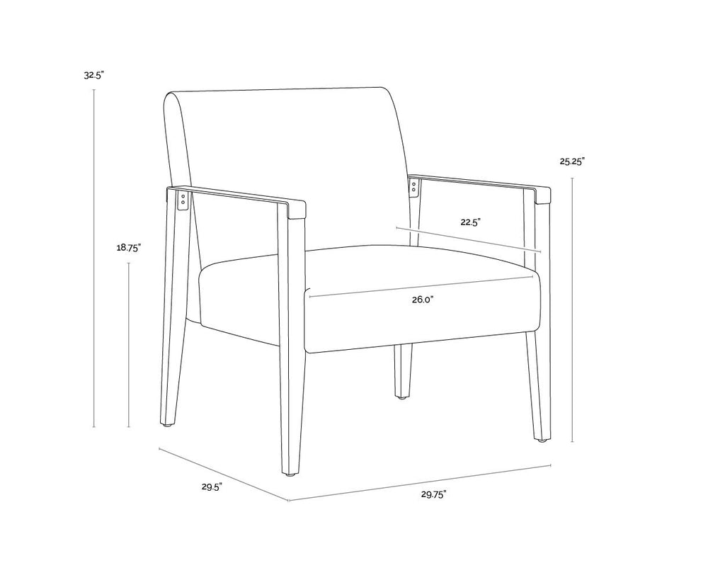 Earl Lounge Chair - Rustic Oak - Ludlow Sesame Leather | Sunpan Furniture - 110602