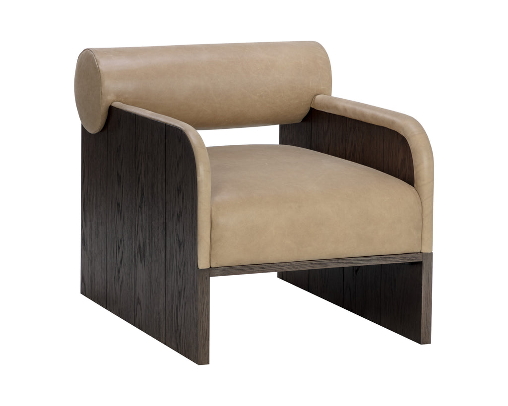 Coburn Lounge Chair - Dark Brown - Sahara Sand Leather | Sunpan Furniture - 111323