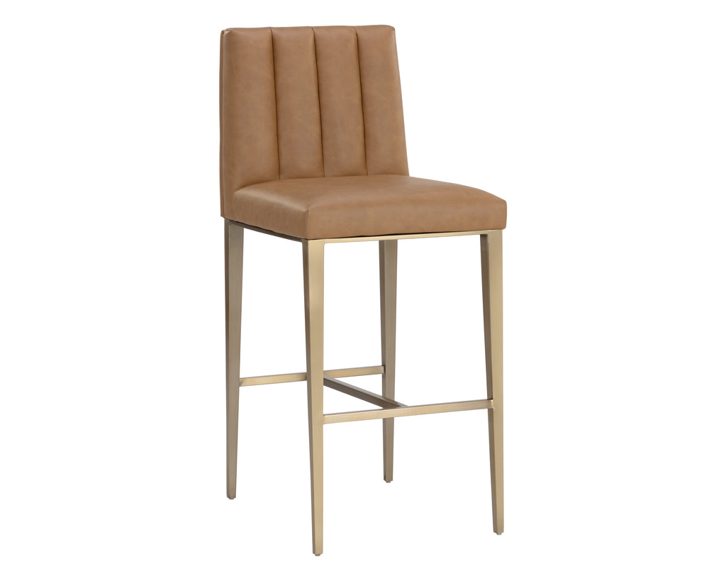 Wilbur Barstool - Milliken Cognac | Sunpan Furniture - 111430