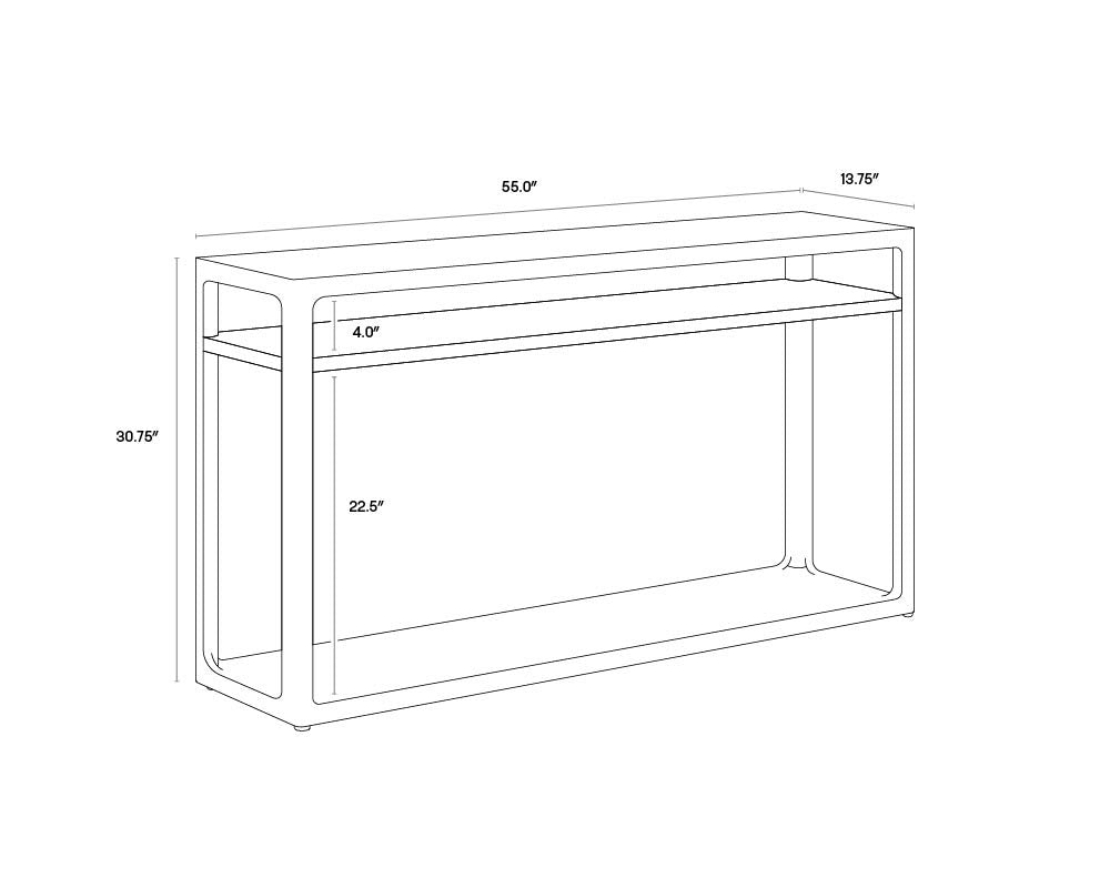 Doncaster Console Table - Smoke Grey | Sunpan Furniture - 107737