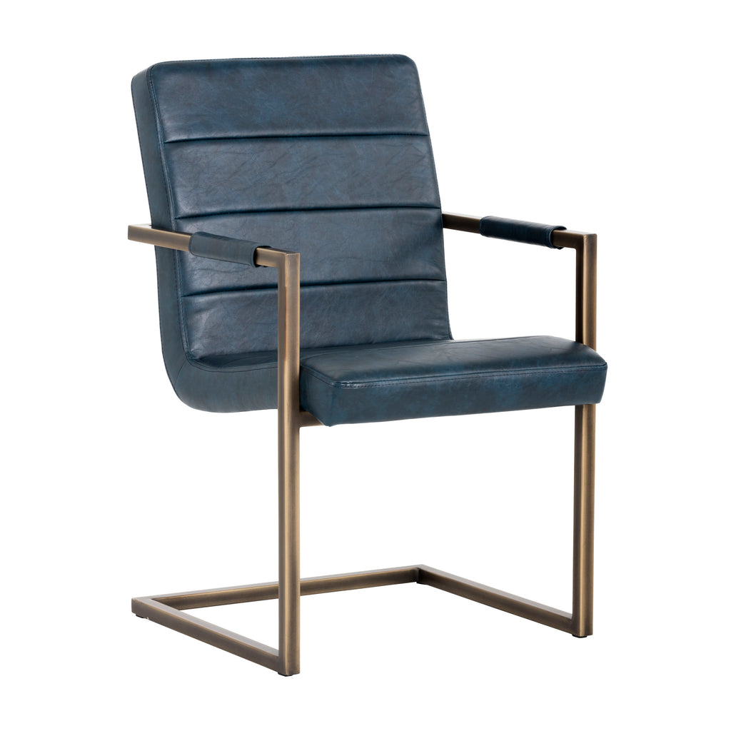 Jafar Dining Armchair - Vintage Blue | Sunpan Furniture - 102021