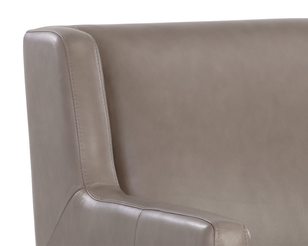 Talula Lounge Chair - Alpine Grey Leather | Sunpan Furniture - 107697