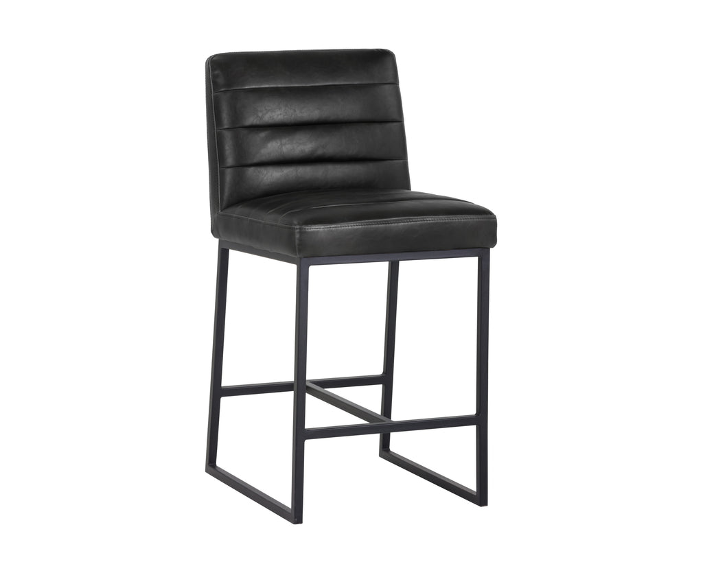 Spyros Counter Stool - Coal Black | Sunpan Furniture - 103899