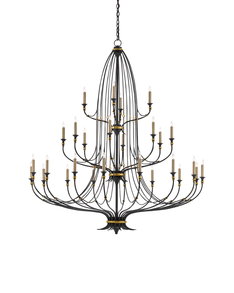 Currey & Co Folgate Grande Black Chandelier | 9000-0213