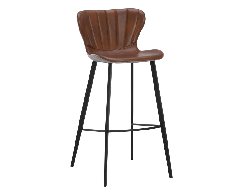 Arabella Barstool - Bravo Cognac / November Grey | Sunpan Furniture - 109539