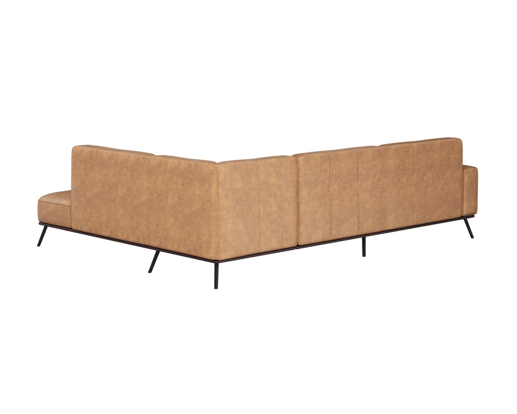 Brandi Sofa Chaise - Raf - Camel Leather | Sunpan Furniture - 109021