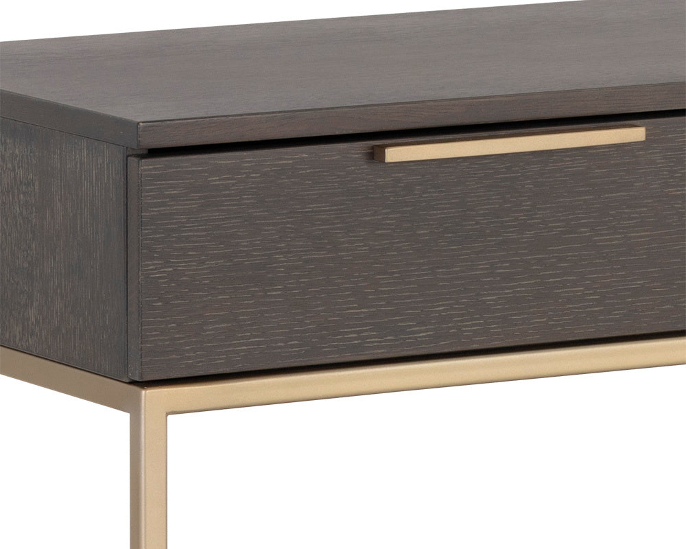 Rebel Console Table With Drawers  - Gold - Charcoal Grey | Sunpan Furniture - 105889