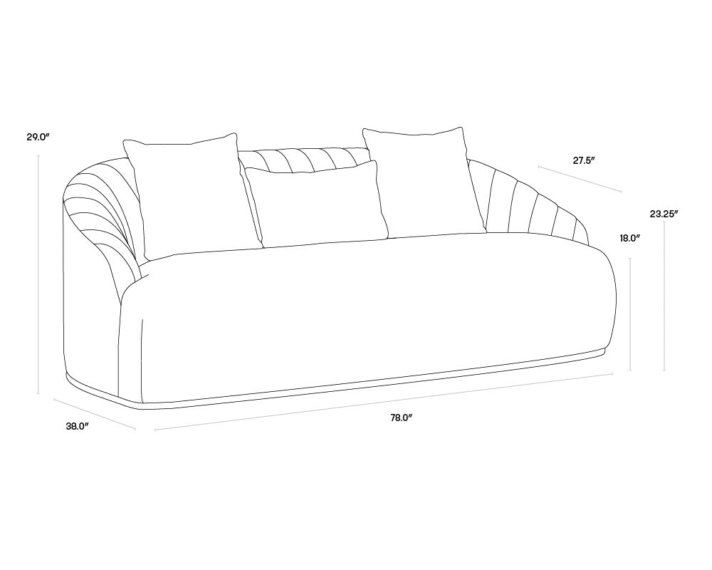 Astrid Sofa - Merlot | Sunpan Furniture - 103642