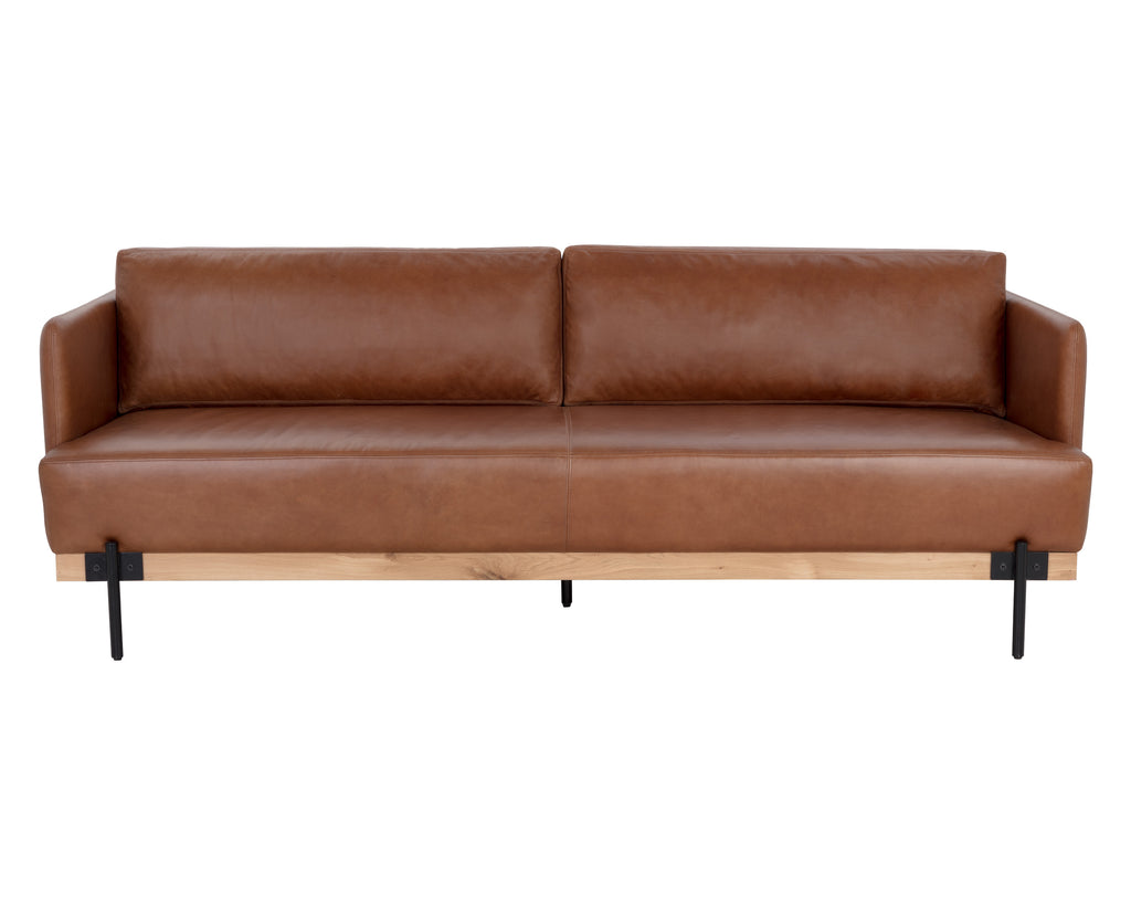 Saul Sofa - Shalimar Tobacco Leather | Sunpan Furniture - 111425