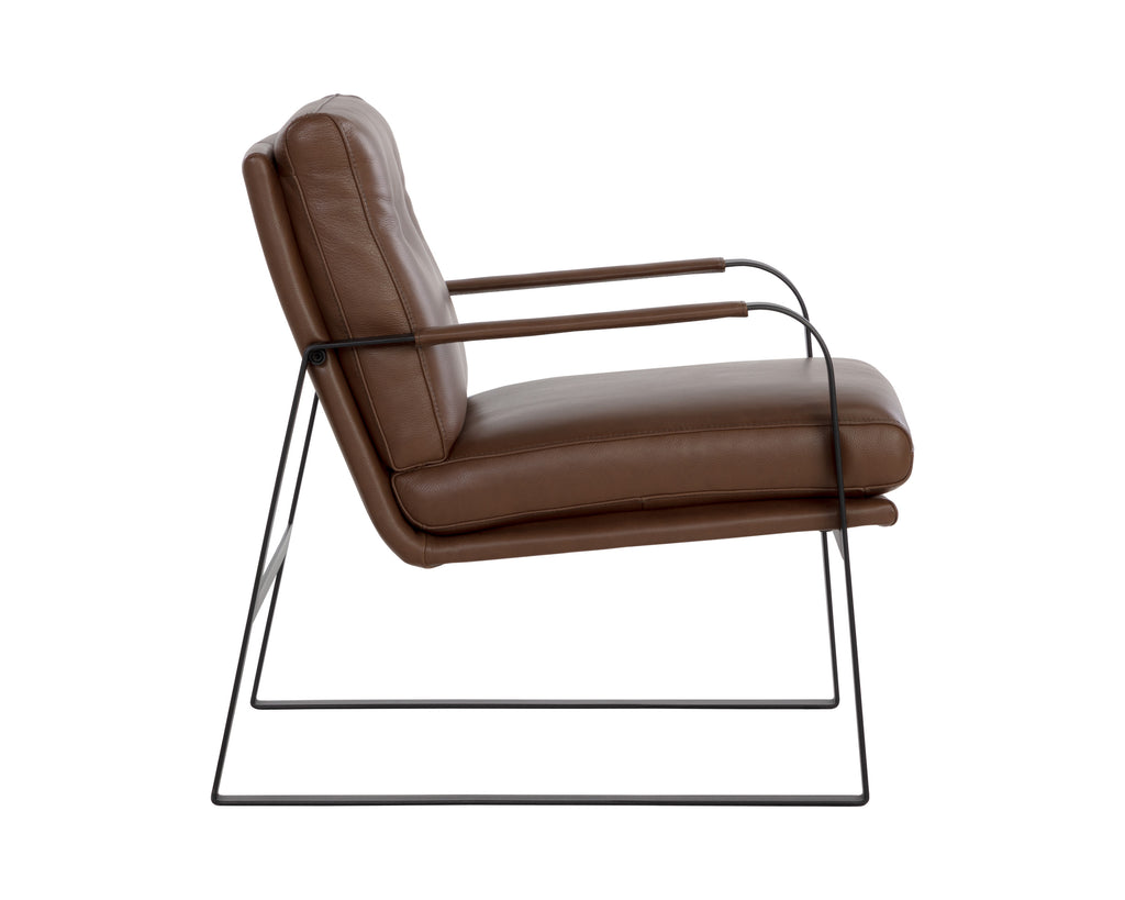 Sterling Lounge Chair - Missouri Mahogany Leather | Sunpan Furniture - 107698