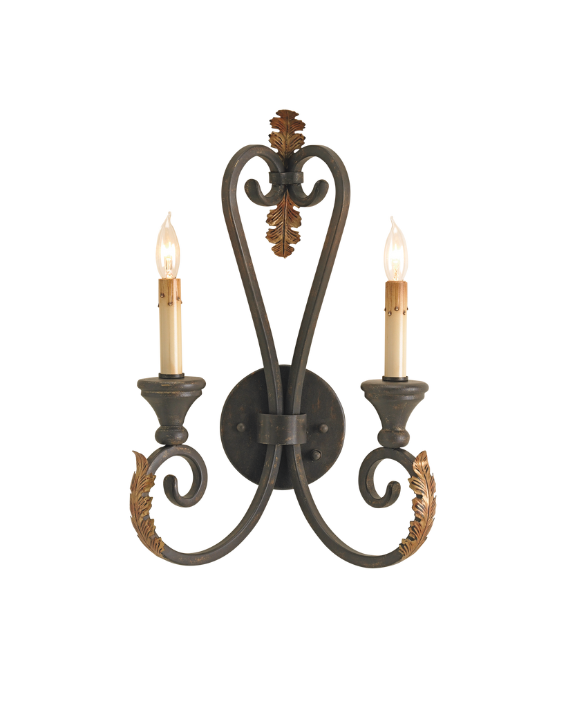 Orleans Bronze Wall Sconce | Currey & Co - 5350