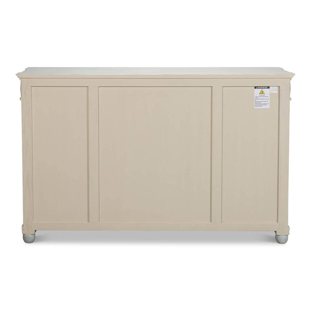 Diamond Wall Sideboard Whitewash Finish | Sarreid Ltd - 40121