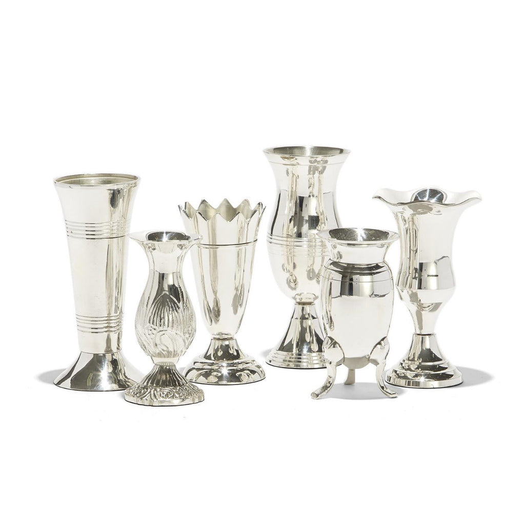 Two's Company Queen Anne's Silver Vases (set of 6)