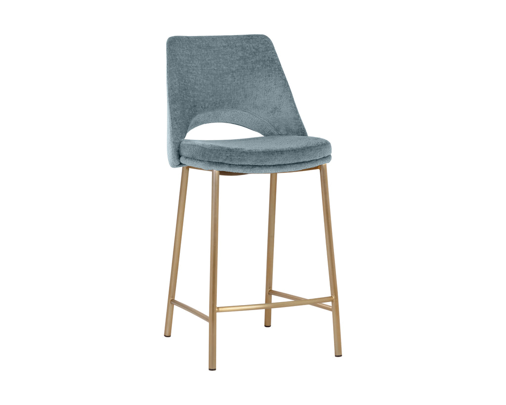 Radella Counter Stool - Bergen French Blue | Sunpan Furniture - 108514