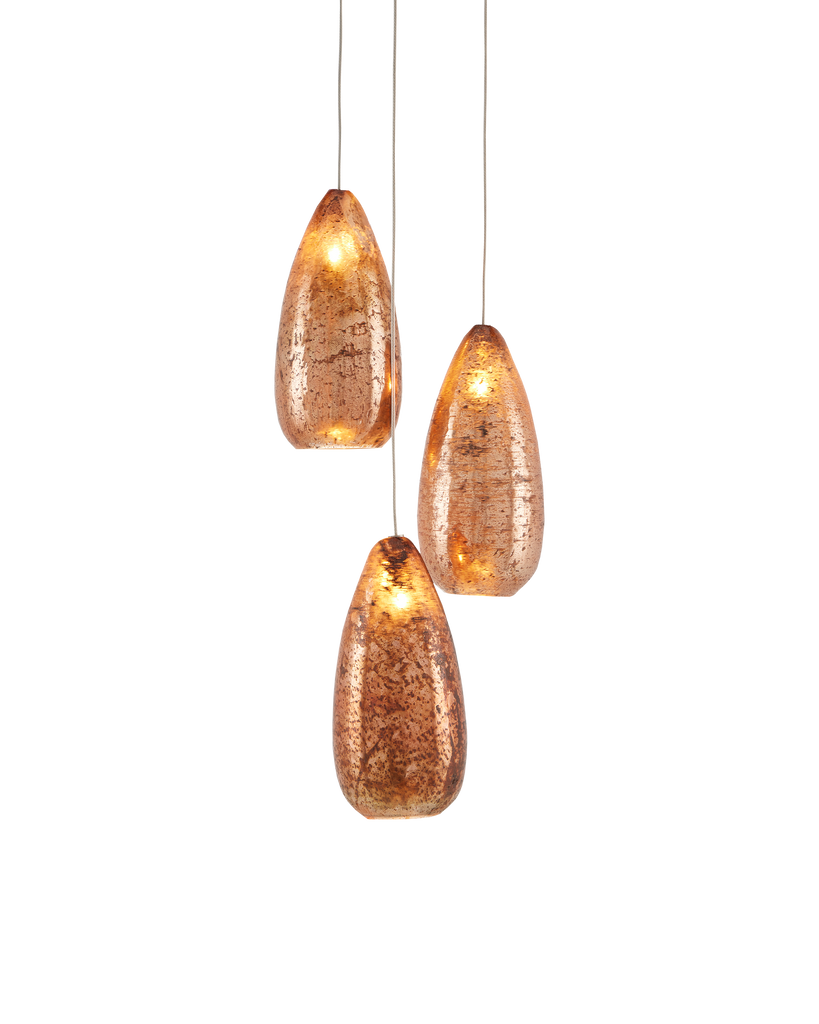 Currey & Co Rame 3-Light Round Multi-Drop Pendant | 9000-0903