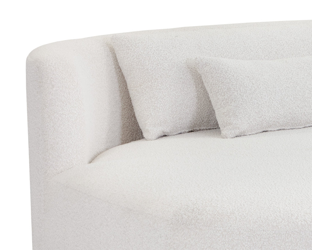 Laken Sofa Chaise - Laf - Copenhagen White | Sunpan Furniture - 111215